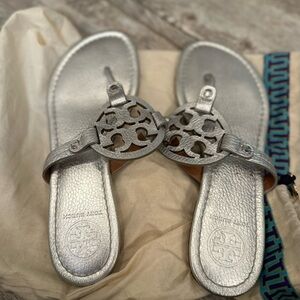 Tory Burch Silver Sandals